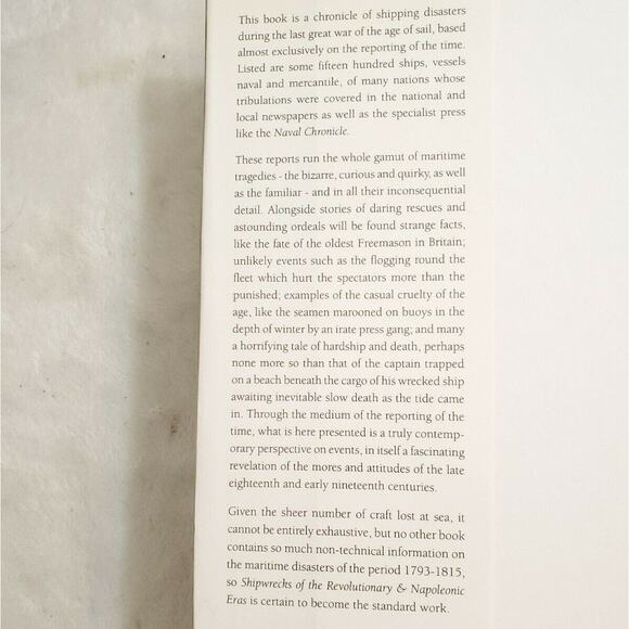 Shipwrecks of the Revolutionary & Napoleonic Eras Terence Grocott First Edition - Picture 2 of 6